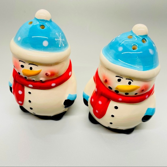 Holiday Vintage Snowman Salt And Pepper Shakers Poshmark